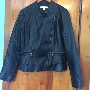 New York and Co. Leather Jacket Sz S